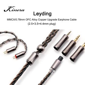 Accessoires Kinera Leyding mise à niveau câble pour écouteurs OFC fil de cuivre en alliage avec 2.5/3.5/4.4mm 3 prises 0.78mm/connecteur MMCX