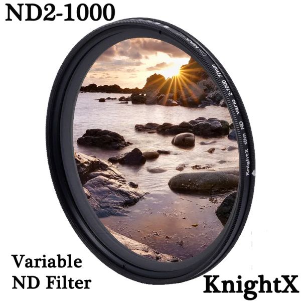 ACCESSOIRES KNIGHTX ND2 DO ND1000 FADER ZMIENNY FILTR ND REGULOWANY DO CANON NIKON 49MM 52MM 55MM 58MM 62MM 67MM 72MM 77MM AKCESORIA