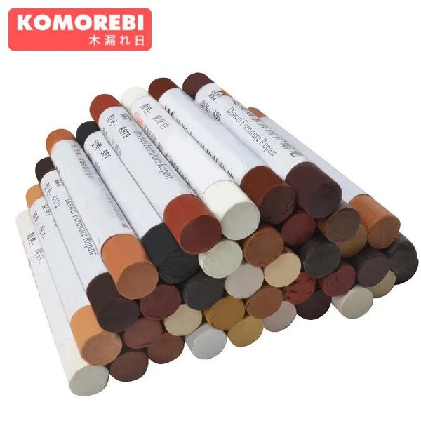 Accessoires komorebi 46 couleurs peinture pour meubles en bois réparation de sol cire de sol crayon à gratter stylo de peinture matériaux de réparation composites en bois