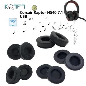 KQTFT – oreillettes de remplacement en velours de peau protéinée, pour Corsair Raptor HS40 7.1, pièces d'écouteurs USB, housse de coussin, bonnets