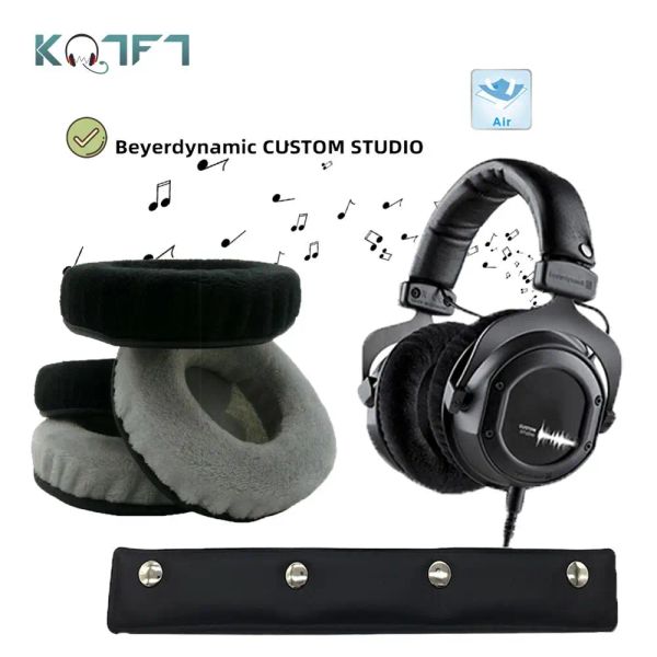 Accessoires KQTFT Coussinets de rechange en velours pour casque Beyerdynamic CUSTOM STUDIO - Coussin universel