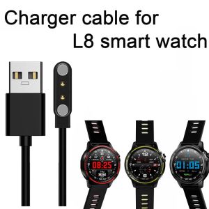 Accessoires L8 Smart Watch Charger 2Pin Ligne de chargement magnétique 100% Chargeur de charge d'origine Chargeur Smart Produit accessoires pour L8 Watch