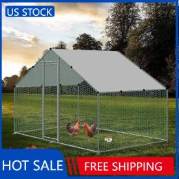 Accessoires grand poulailler Walkin Cage à volaille en métal maison lapins Habitat Cage en forme de flèche avec étanche