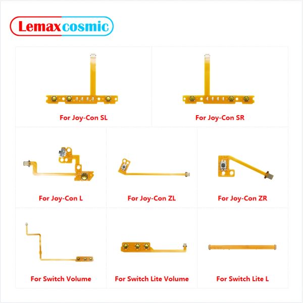 Accessoires du bouton droit gauche Volume d'alimentation sur la touche hors touche l Sl Zr ZL Sr Control Ribbon Flex Cable pour Nintendo Switch Lite Joycon Joycon ns