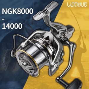 Accessoires Linnhue Big Fishing Reel 8000 9000 10000 12000 14000 Spinning Reel Drag 20kg Krachtige haspel zout water zoet water vissen pesca