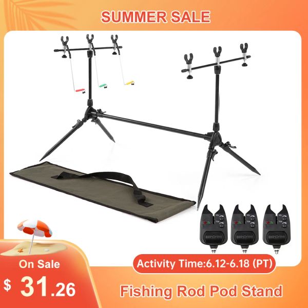 Accesorios Lixada Ajustable Carpa retráctil Varilla de pesca Polla Soporte de soporte para pesca Atagar la alarma de pesca Polte de pesca Tackle de pesca