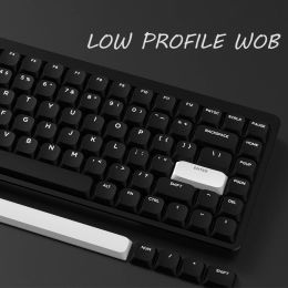 Accessoires Low Profile KeyCaps Aangepaste WOB Dubbel shot PBT KeyCaps 129 toetsen voor 60% 65% 75% 100% Gateron Cherry MX Switches Gaming Keyboard
