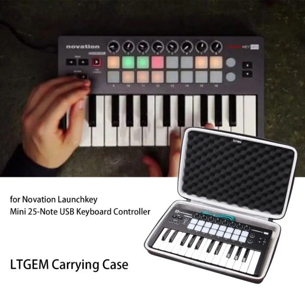 ACCESSOIRES LTGEM EVA HARD BASE POUR NOVATION LA LaunchKey Mini MK2 CLAYBOE CONTRALLER VOYAGE PROPRAIRE SAG DE Rangement pour Launchkey Mini MK2