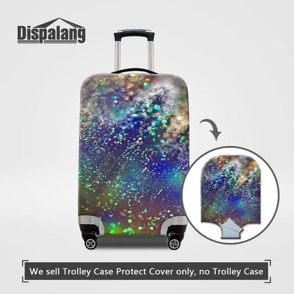 Accessoires Housses de protection pour bagages pour valise à roulettes de 18 à 32 pouces Univers Espace Nébuleuse Impression Hommes Élastique Poussière Sacs De Pluie Cas Waterp