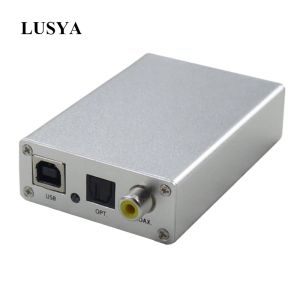 Accessoires Lusya USB DAC Decoder OTG AMP de carte audio externe USB à fibre optique coaxiale SPDIF RCA Sortie T0728