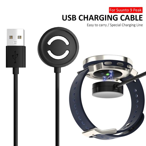 Accessoires Magnétique Smart Watch Fast Charger pour Suunto 9 USB Charging Dock Cable pour Suunto 9 Câble de charge PEAK Câble Adaptateur d'alimentation