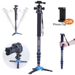 Accessoires Manbily A222 Camera portable Portable Professional DSLR Aluminium Monopod Tripod M1 Stand Base KB0 Trépied Ball Heads Monopod Max.5 kg