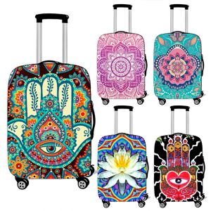 Accessoires Mandala Datura Fleur Couvre-bagages de voyage Accessoires ACCESSOIRES TROLLEY COUVERNEMENT DES BAGGES COUVERTURES ANTIDUST COUVERTURE