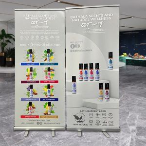 Fabricant d'accessoires, affichage en gros, conception rétractable, roll-up numérique pour drapeaux et bannières personnalisés pour fête de mariage