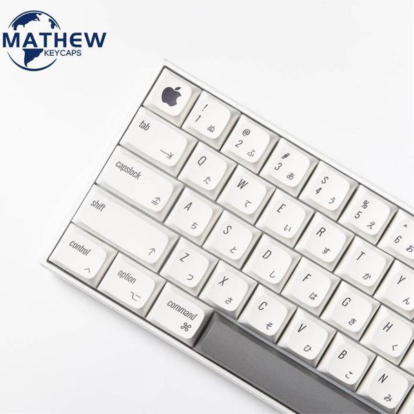 Accessoires MATHEW TECH XDA profil PBT Keycap ensemble pour Apple MAC ISO japonais minimaliste blanc Keycap pour bricolage clavier mécanique Mod