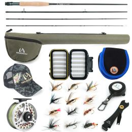 Accessoires Maximumcatch 38wt Combo de pêche à la mouche 8'6''/9' canne à mouche moyennement rapide ligne de moulinet à mouche pré-enroulée avec tube triangulaire Cordura