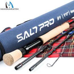 Accessoires maximumcatch Saltpro Saltwater Fly Action Fast Action 30T + 40T SK CARBO FLY PISC TIB avec tube Cordura 8/9/10wt 9ft 4sec