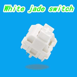 Accesorios Interruptores de teclado mecánico Jade Jade White Switch Teckboard Lineal 5pin Axis enchufe de enchufe caliente para la mayoría del teclado de juego 10 ~ 110pcs