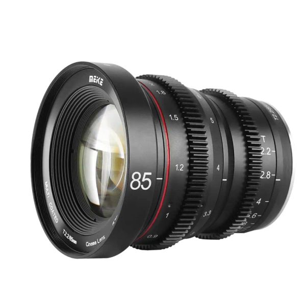 Accessoires Meike 85 mm T2.2 Large manuel d'ouverture Focus Prime 4K Cine Lens pour Olympus Panasonic M43 / Canon RF / Fuji X Mount / Sony E Caméras