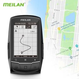 Accessoires Meilan Finder Bike GPS Bicycle Computer GPS Navigatie BLE4.0 Speedometer Connect met voor Cadans HR Monitor vermogensmeter