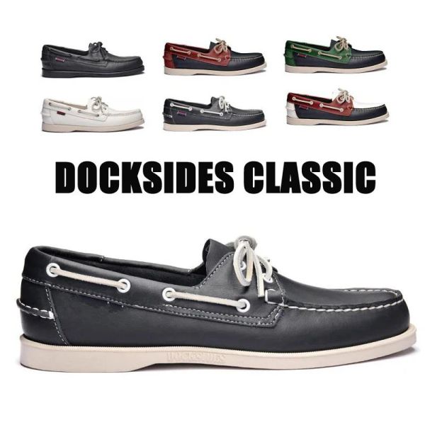 Accessoires Men Goine en cuir chaussures de conduite en cuir, nouvelle mode de mode Classic Classic Boat Shoe, Brand Design Flats Locs for Men Women 2019a006