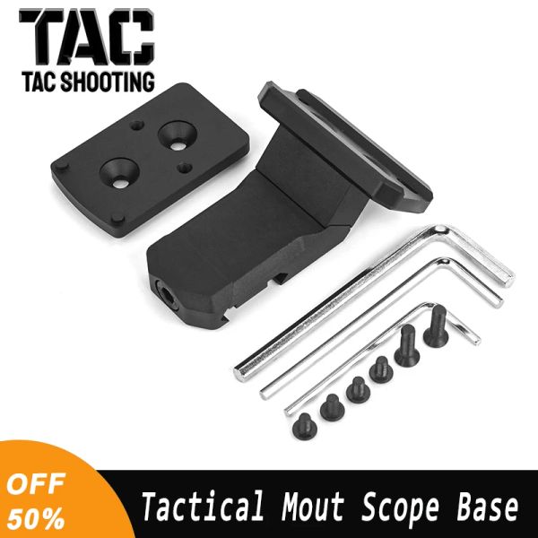 Accessoires Métal Tactical Hunting Scout Airsoft Arme Accessoires Offset Optic Sight Mount T1 T2 RMR 45 degrés pour 20 mm Picatinny Rail