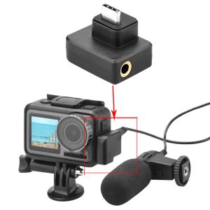 Accessoires Microfoon 3,5 mm/USBC -adapter voor DJI Osmo Action Audio External 3,5 mm MIC MIL Mount voor DJI Osmo Action Camera Accessories