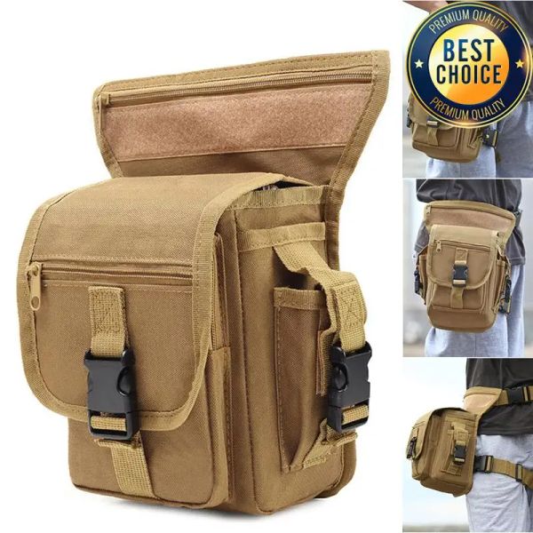 Accessoires Military Tactical Drop Leg Sac Chasse Taie Pack de cuisse A réglable Courtelle 600D Motorcycle en nylon Randonnée Camping Pouche de jambe de camping