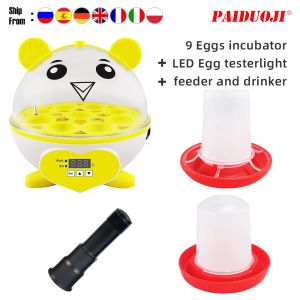 Accessoires Mini 9 Eieren Incubator Digitale Temperatuur Eend Vogel Duif Home Versie Leuke Cartoon Incubator Broedmachine Tool voor Kippeneieren