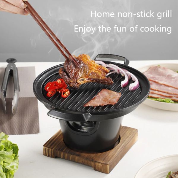 Accesorios mini barbacoa horno a la casa para acampar al aire libre estufa de alcohol bbq japonés una persona cocinando jardín fiestero herramienta de carne asada