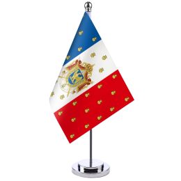 Accessoires Mini France Drapeau du Premier Empire Français Bannière Réunion Salle de Réunion Bureau Stand Drapeau Napoléon Bonaparte Emblème Chambre Bureau Décor