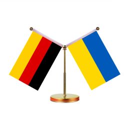 Accesorios Mini Banner alemán con Nación de Europa del Este Ucrania Bielorrusia Georgia Pickup Vehicle Vehicle Van Car Interier Banderas de Alemania
