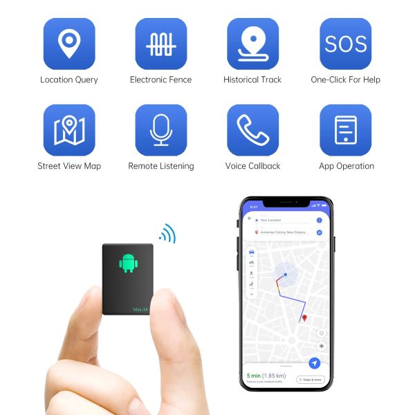 Accessoires Mini GPS A8 Tracker Anti Lost Alarm Smart Child Bag PET LOCATEUR GPS GSM / GPRS Dispositif de suivi GPS en temps réel