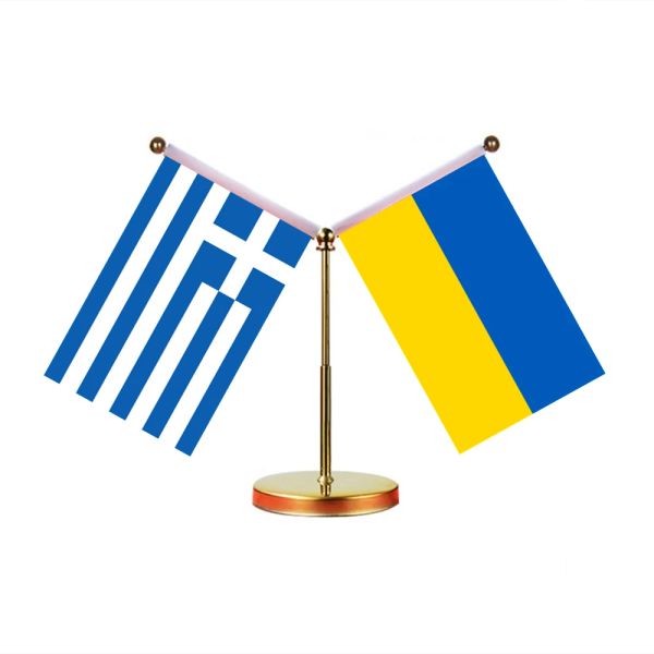 Accessoires mini bannière grecque avec pays d'Europe de l'Est Ukraine Bélarus Géorgie camionnette véhicule véhicule Van Car Car Interier Flags de Grèce