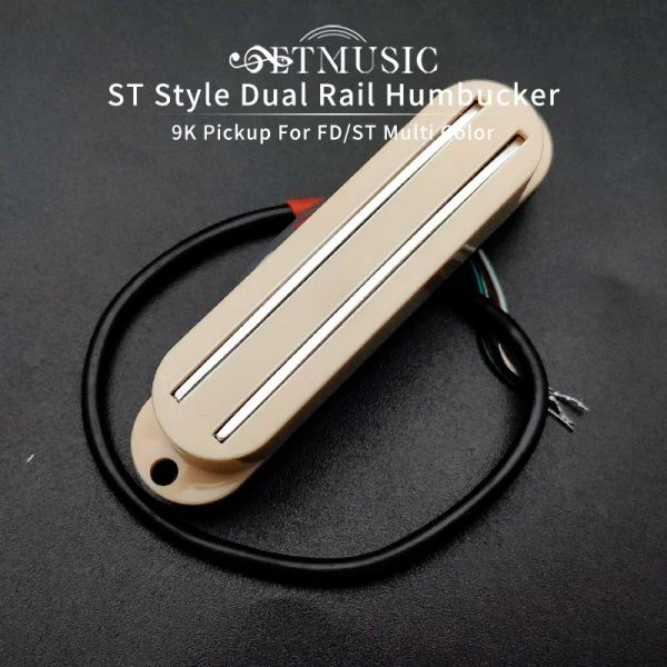 Accessoires Mini Humbucker Dual Rail 9k St Style Humbucker Twin Blade Pickup pour FD ST Electric Guitar Remplacement Multi Color