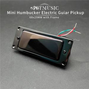 Accessoires Mini Humbucker verzegelde elektrische gitaar pick -up neckbridge spoel splitsing pick -up voor LP gitaar zwart/chroom 68x29mm