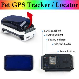 Accessoires Mini Pet GPS Locator Tracking Tracker Collar pour chien Cat suivi de dispositif antilost Five Position IP67