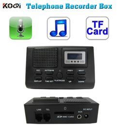 Accessoires Mini Téléphone Digital Enregistreur vocal Recourgeur téléphonique / Téléphone Monitor vocal Affichage LCD Blue avec fonction d'horloge