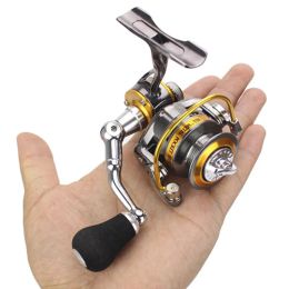 Accessoires Mini Type Vishaspel Spinwiel 4 lagers 5.0: 1 metalen vis haspel Exquise spinning reel visserijversnellings buitengereedschap