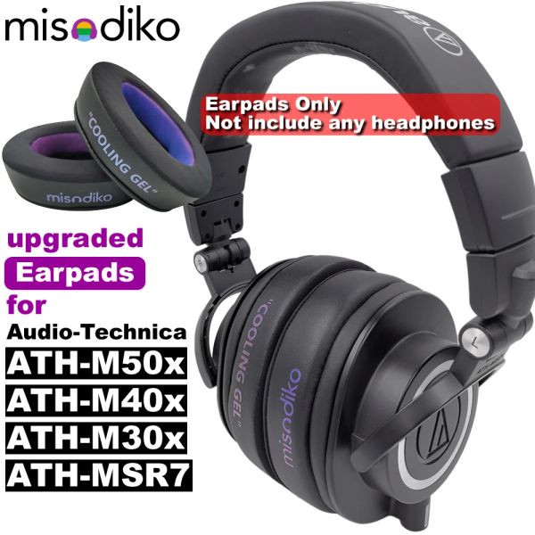 Accessoires Misodiko Améliorer les coussinets Remplacement pour AUDIOTECHNICA ATH M50X / M40X / M30X / MSR7 / G1WL / PDG1