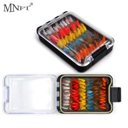 ACCESSOIRES MNFT 40/54/72/120PC Fiche portable Pêche à mouches Dry mouches Nymphe Set Trout Grayling Panfish Lure TARP ARRIFICAL FISH BAIT