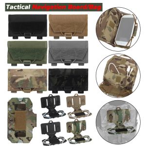 Accessoires Molle Tactical Map Pouch Telefoonhouder Outdoor Vest Plaat Carrier Navigatiebord Voorpaneel Beltpakket EDC Mobiele telefoon Zakje