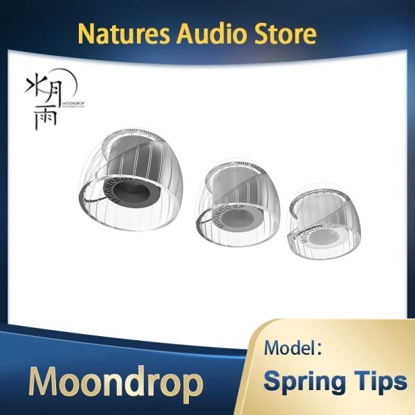 Accesorios Puntas de resorte Moondrop Almohadillas de silicona Puntas de tapa para auriculares para auriculares Bluetooth inalámbricos verdaderos para auriculares Funda de silicona para auriculares