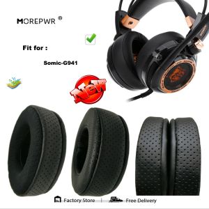 Morepwr – coussinets d'oreille de remplacement pour Somic G941, pièces de casque, coussin en cuir et velours, accessoires