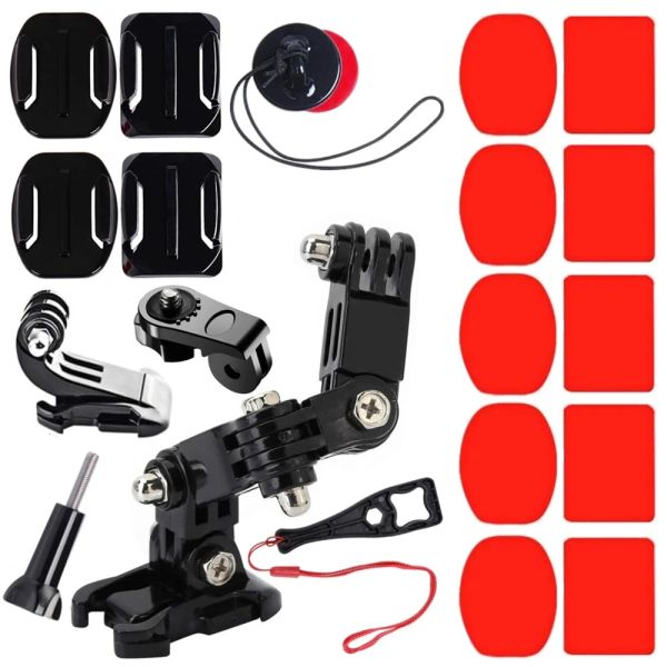 Accessoires Kit de casque de moto pour GoPro Hero 1110 9 8 7 ACCIRES ACCESSOIRES ACCESSOIRES Set Chin Mount support Bike Chin Mot pour Go Pro