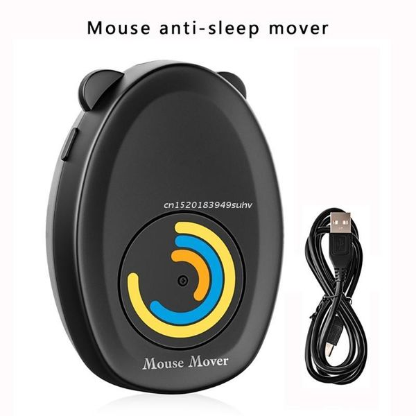 Accessoires Simulateur de mouvement de souris Souris Jiggler Mouse Mover Simulation de mouvement de souris sans pilote avec interrupteur marche/arrêt Charge USB