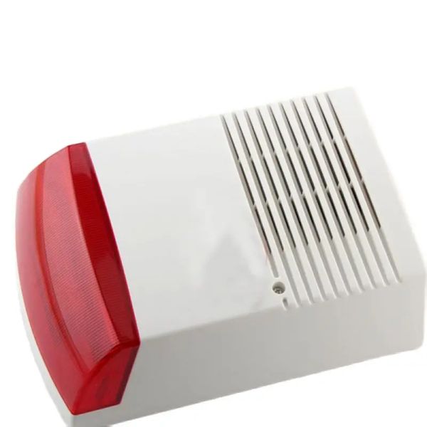 Accessoires MR114 Sirène filaire à grande taille extérieure avec un système d'alarme de lumière flash rouge haut-parleur alarminant haut-parleur 115db EAS