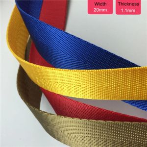 Accessoires multicolores 50 Yards/rouleau, sangle de ceinture en Nylon de 20mm, sac à dos, ruban de couture de vêtement, accessoires de bricolage, épaisseur de 1.1mm