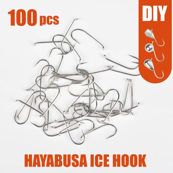 Accessoires Muunn Winter Ice Hook, # 8 ~ # 18 HAYABUSA Japon DIY Fishing Pigle, perche crappie panfish Bluegill Soft Lure Tackel Matériau