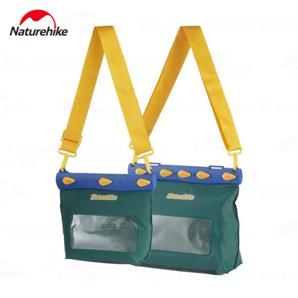 Accesorios NatureHike 5.6L/2.6L Shoulder Shoulte Bolsa impermeable Bolsa Portable Largecapacidad Bolsa cruzada PVC Bolsa de pesca de natación